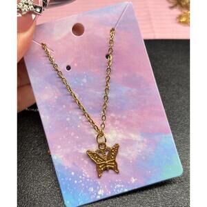 necklace gold butterfly